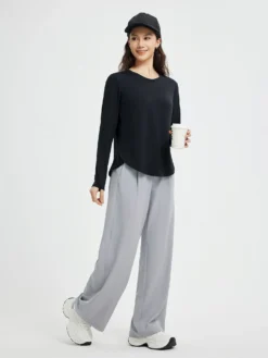 Running Cross Hem Long-Sleeve T-Shirt -Baleaf Clothing Shop bgr049 6 e23a3d6b 2926 4c3f 86f1 dc77faef23d3