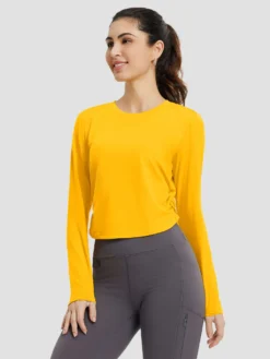 Women's Running Crew-Neck Long-Sleeve T-Shirt -Baleaf Clothing Shop bgr050 1