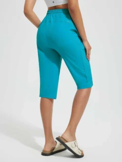 Women's 15" UPF 50+ Quick-Dry Swim Capris -Baleaf Clothing Shop bgs003 AquaBlue 5