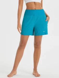 Women's 5" UPF 50+ Quick-Dry Patchwork Swim Board Shorts