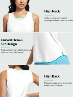 Women's High Neck Tankini Top 29 Women's High Neck Tankini Top -Baleaf Clothing Shop bgs018 6