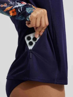 Punch Pocket Knit Printed Long Sleeve T-Shirt -Baleaf Clothing Shop bgs030 3