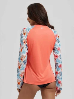 Punch Pocket Knit Printed Long Sleeve T-Shirt -Baleaf Clothing Shop bgs030 4