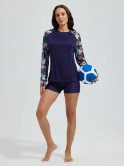 Punch Pocket Knit Printed Long Sleeve T-Shirt -Baleaf Clothing Shop bgs030 4