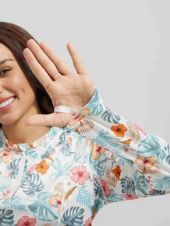 Women's 1/4 Zip Printed Rash Guard -Baleaf Clothing Shop bgs032 6 50c11457 652e 4bae bc7d 0468aef60e32