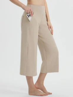 Secret Breeze High-Rise Wide-Leg Capris -Baleaf Clothing Shop bgy032 2 2f75cda9 c41a 4483 8f57 be6f82caae84