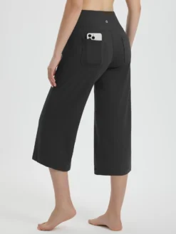 Secret Breeze High-Rise Wide-Leg Capris -Baleaf Clothing Shop bgy032 3