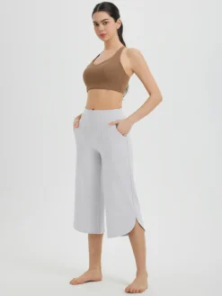 Secret Breeze Curved Hem Capris -Baleaf Clothing Shop bgy033 6 187f163a 485d 4154 b240 6189bb755712