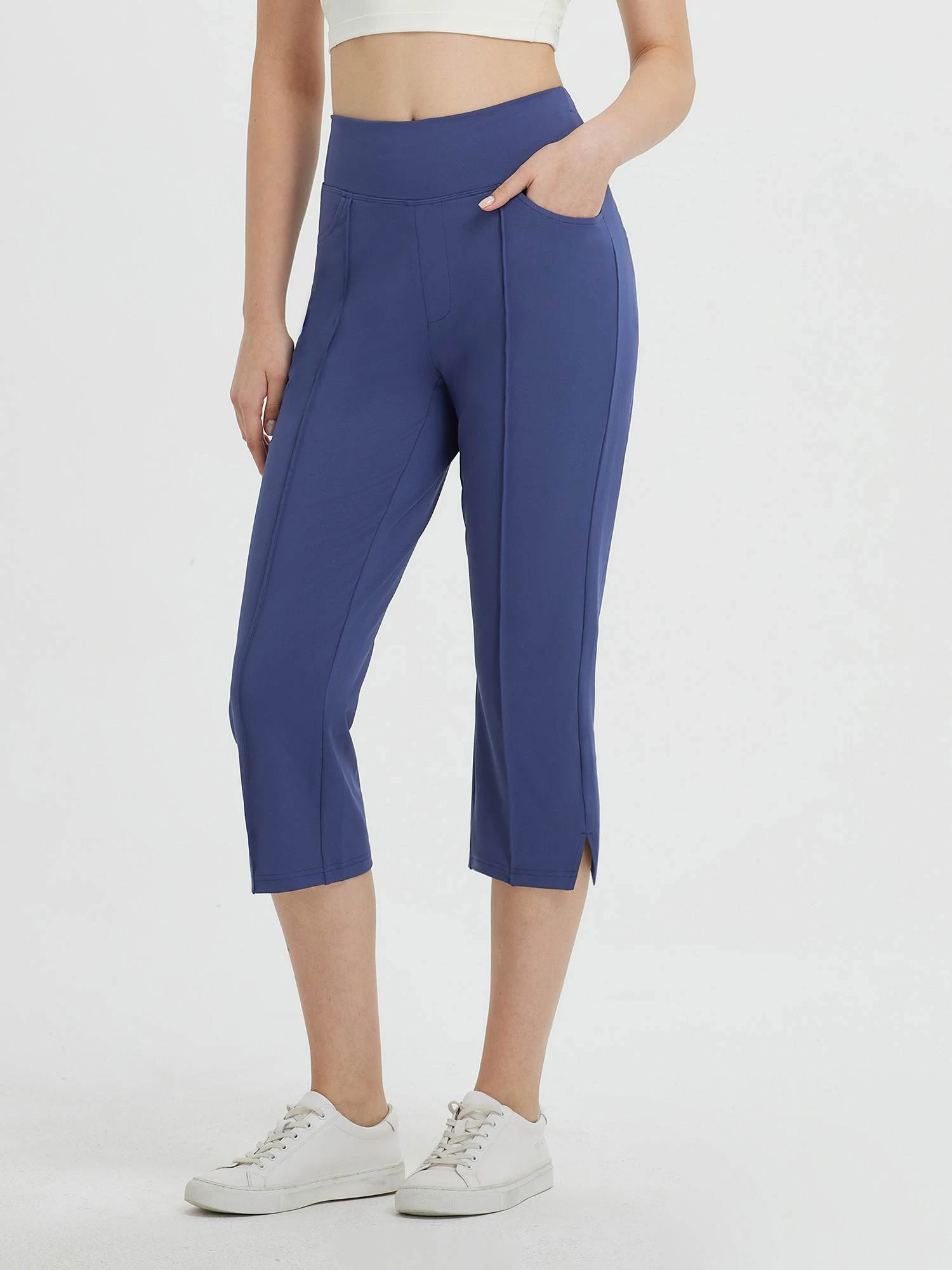 Women's High-Waisted Capri Leggings 2 Women's High-Waisted Capri Leggings - Image 2