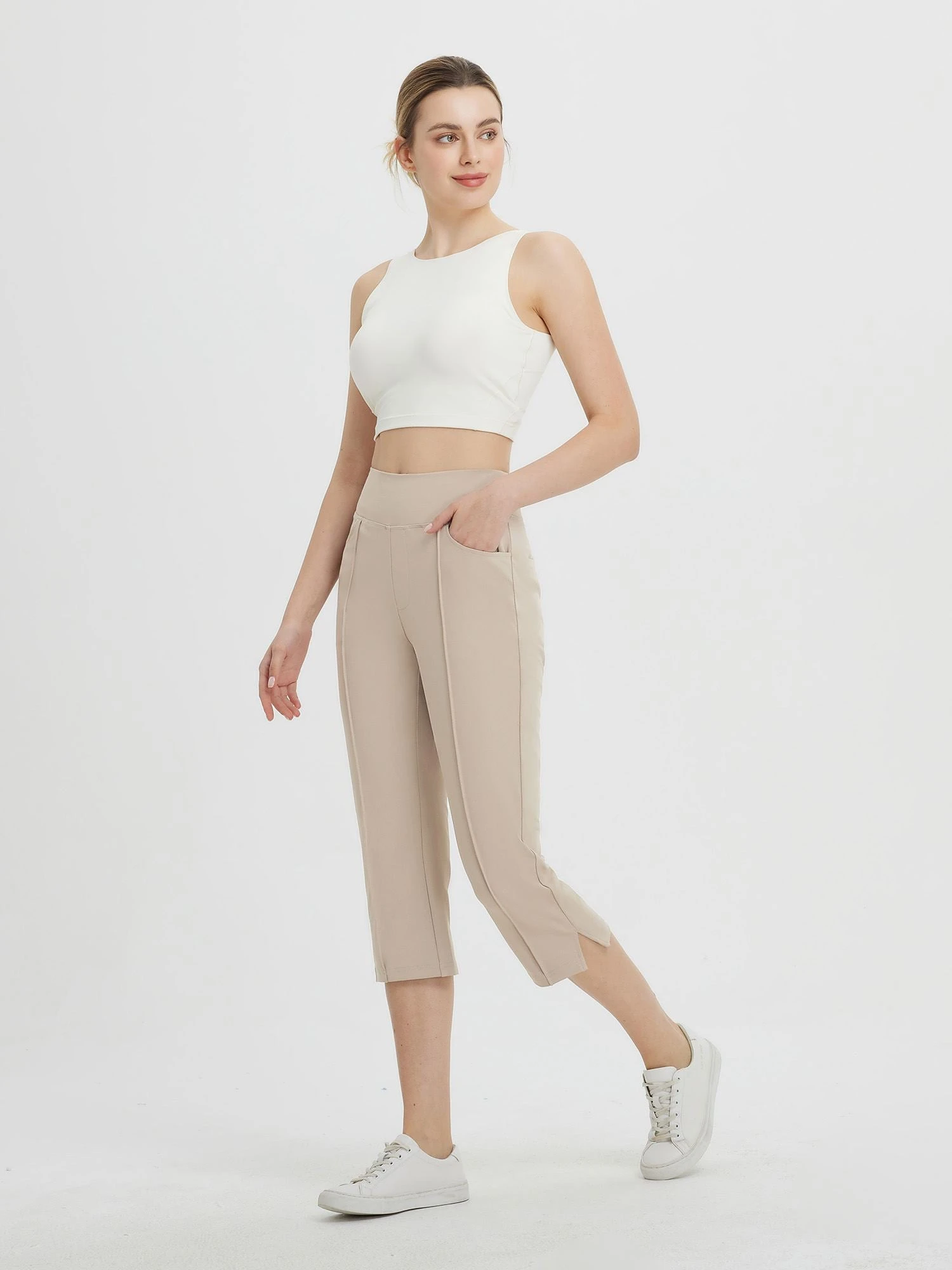 Women's High-Waisted Capri Leggings 17 Women's High-Waisted Capri Leggings - Image 17