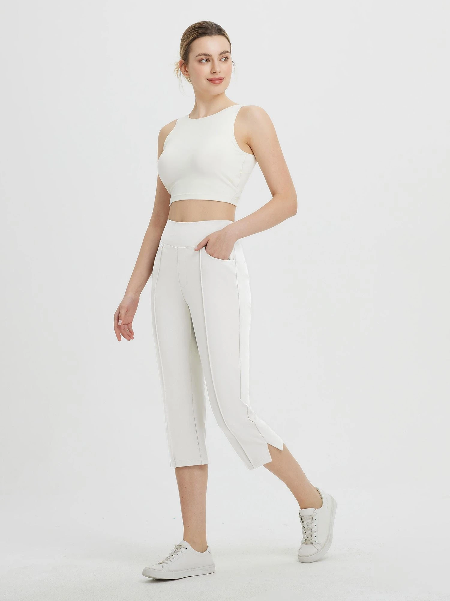 Women's High-Waisted Capri Leggings 12 Women's High-Waisted Capri Leggings - Image 12