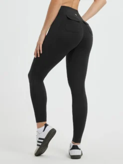 Women’s Yoga Adjustable High-Waisted Leggings -Baleaf Clothing Shop bgy051 3