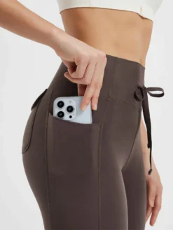 Women’s Yoga Adjustable High-Waisted Leggings -Baleaf Clothing Shop bgy051 5