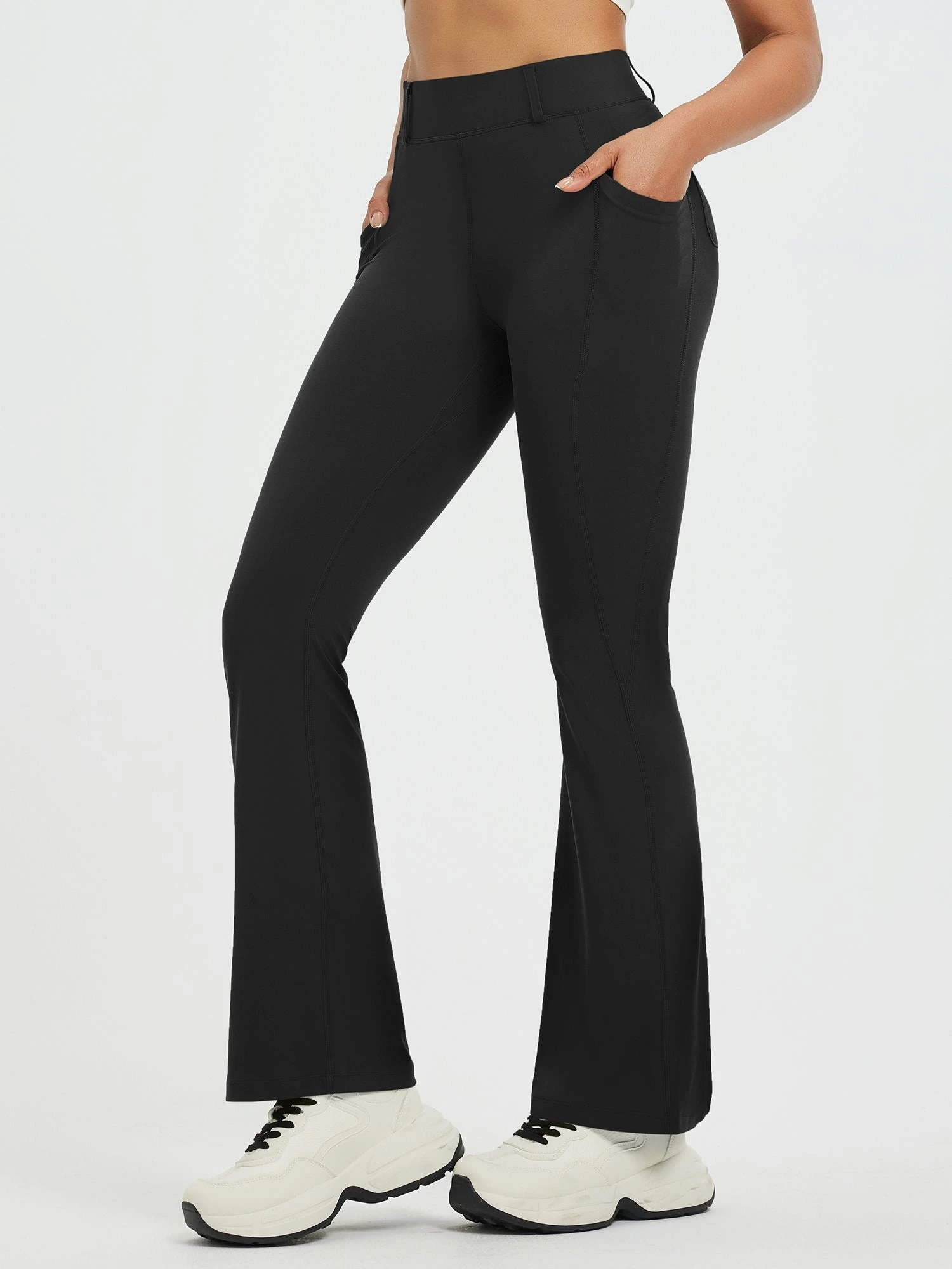 Women’s Yoga Workwear High-Waisted Flared Pants 1 Women’s Yoga Workwear High-Waisted Flared Pants