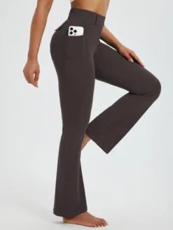 Women’s Yoga Workwear High-Waisted Flared Pants 29 Women’s Yoga Workwear High-Waisted Flared Pants -Baleaf Clothing Shop bgy054 3