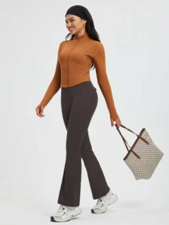 Women’s Yoga Workwear High-Waisted Flared Pants 31 Women’s Yoga Workwear High-Waisted Flared Pants -Baleaf Clothing Shop bgy054 6 2cec1aba 518b 442e ada4 548282cae2ba
