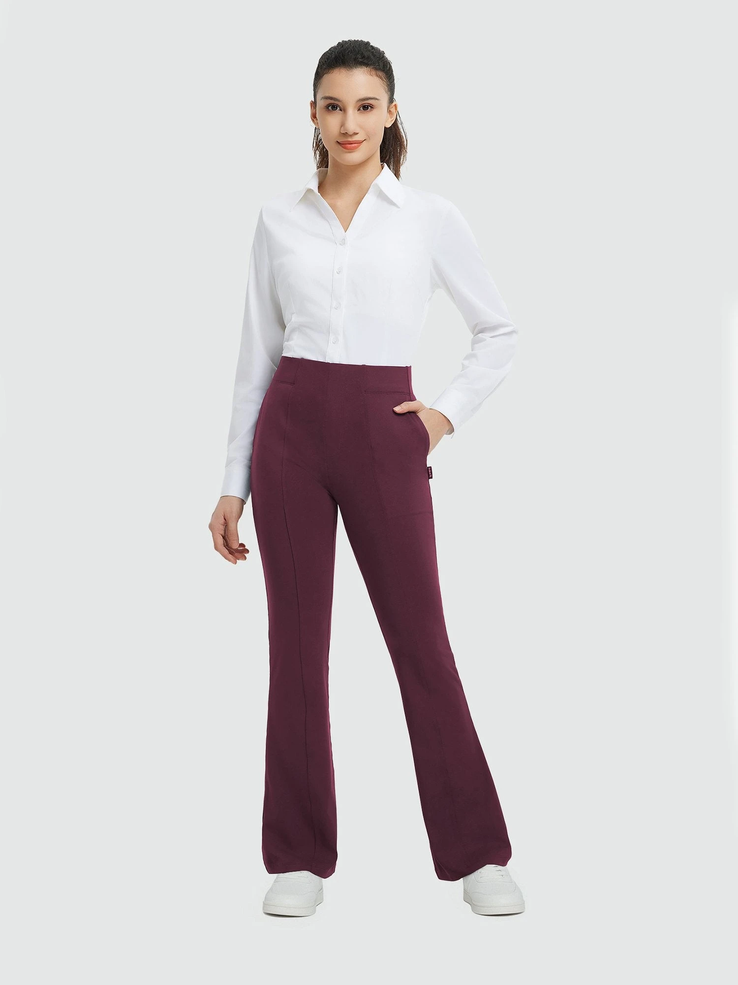 Women's Yoga Business High-Waisted Flared Pants 15 Women's Yoga Business High-Waisted Flared Pants - Image 15