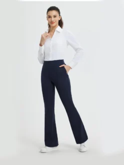 Women's Yoga Business High-Waisted Flared Pants 27 Women's Yoga Business High-Waisted Flared Pants -Baleaf Clothing Shop bgy062 2
