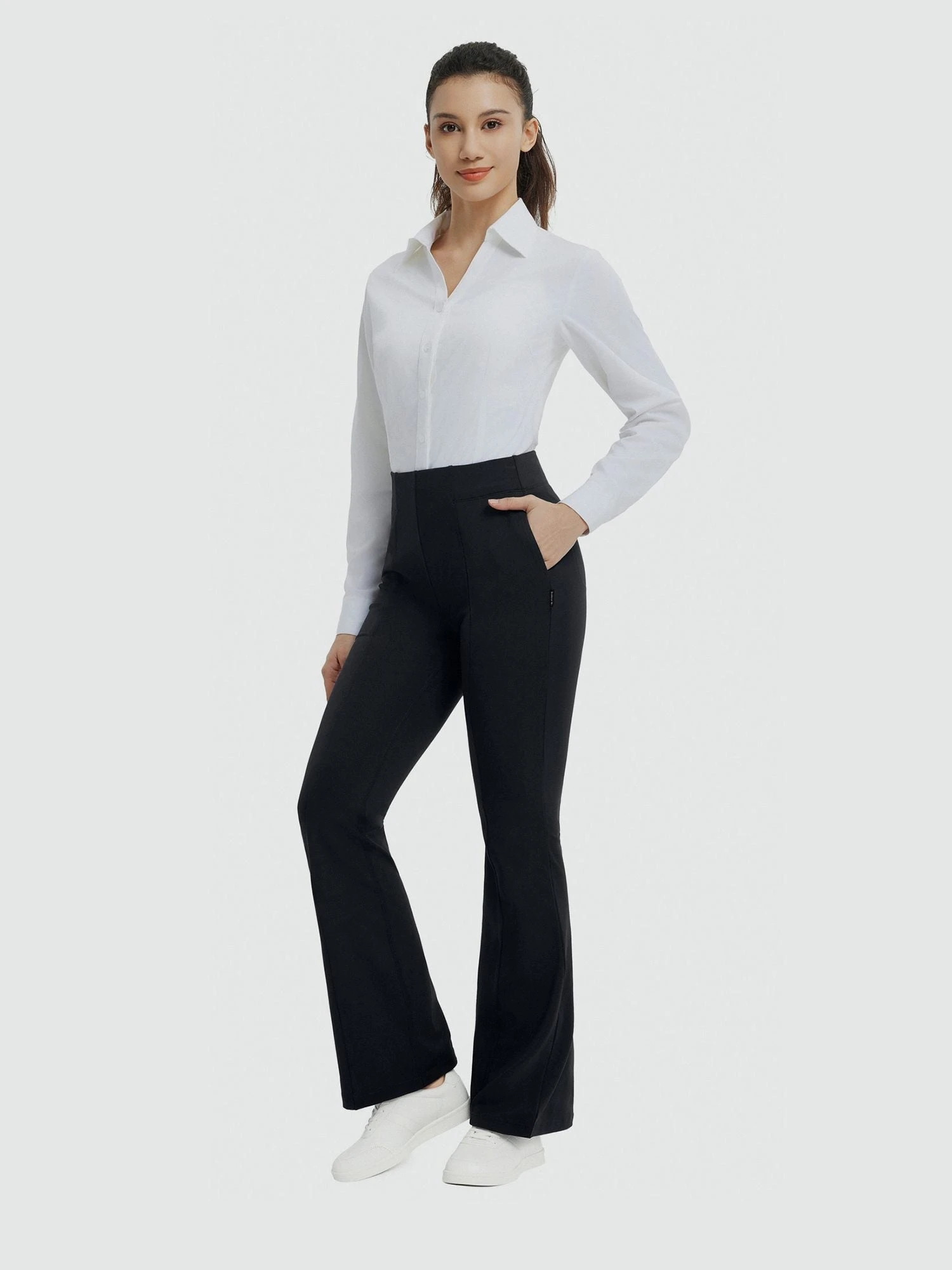 Women's Yoga Business High-Waisted Flared Pants 20 Women's Yoga Business High-Waisted Flared Pants - Image 20