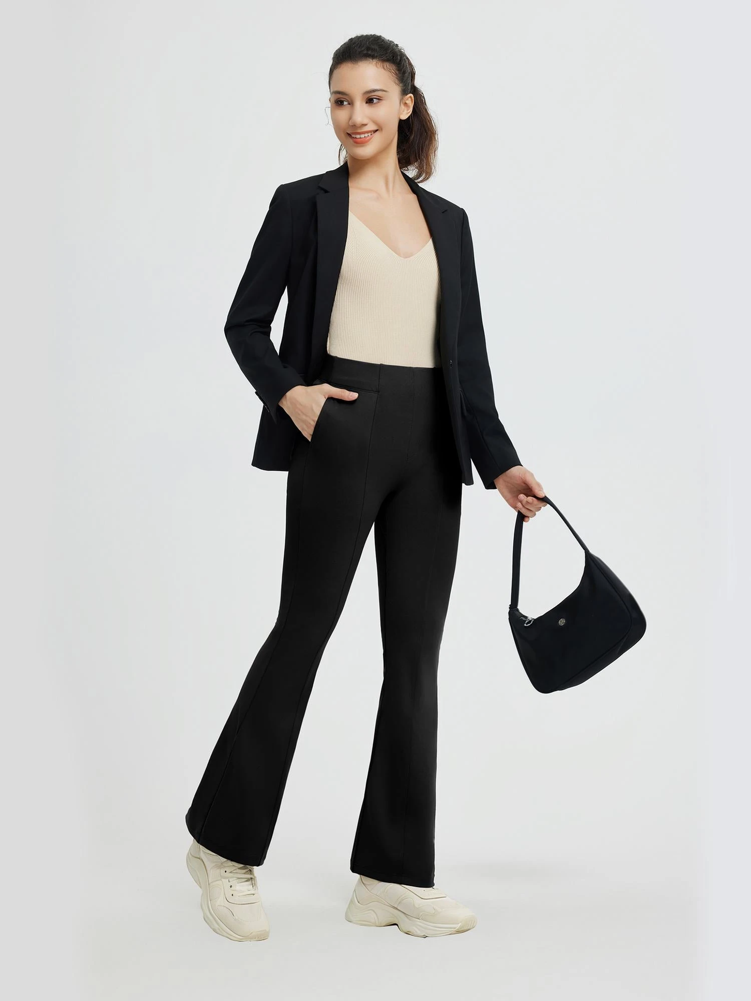 Women's Yoga Business High-Waisted Flared Pants 19 Women's Yoga Business High-Waisted Flared Pants - Image 19