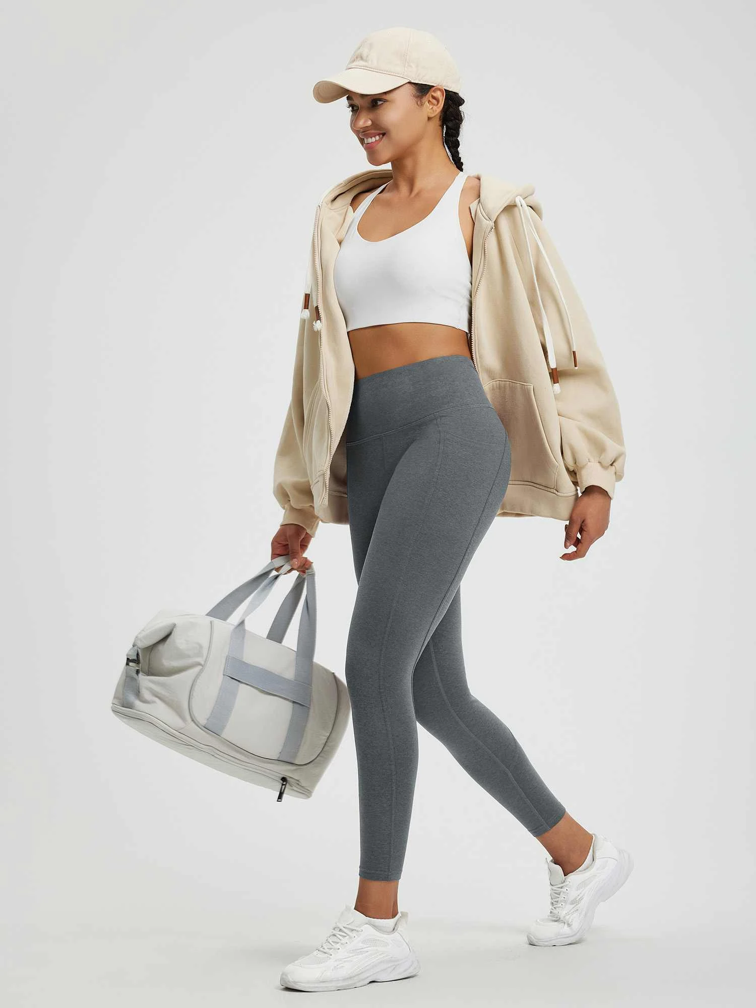 Women’s Yoga Floral Fleece High-Waisted Leggings 18 Women’s Yoga Floral Fleece High-Waisted Leggings - Image 18