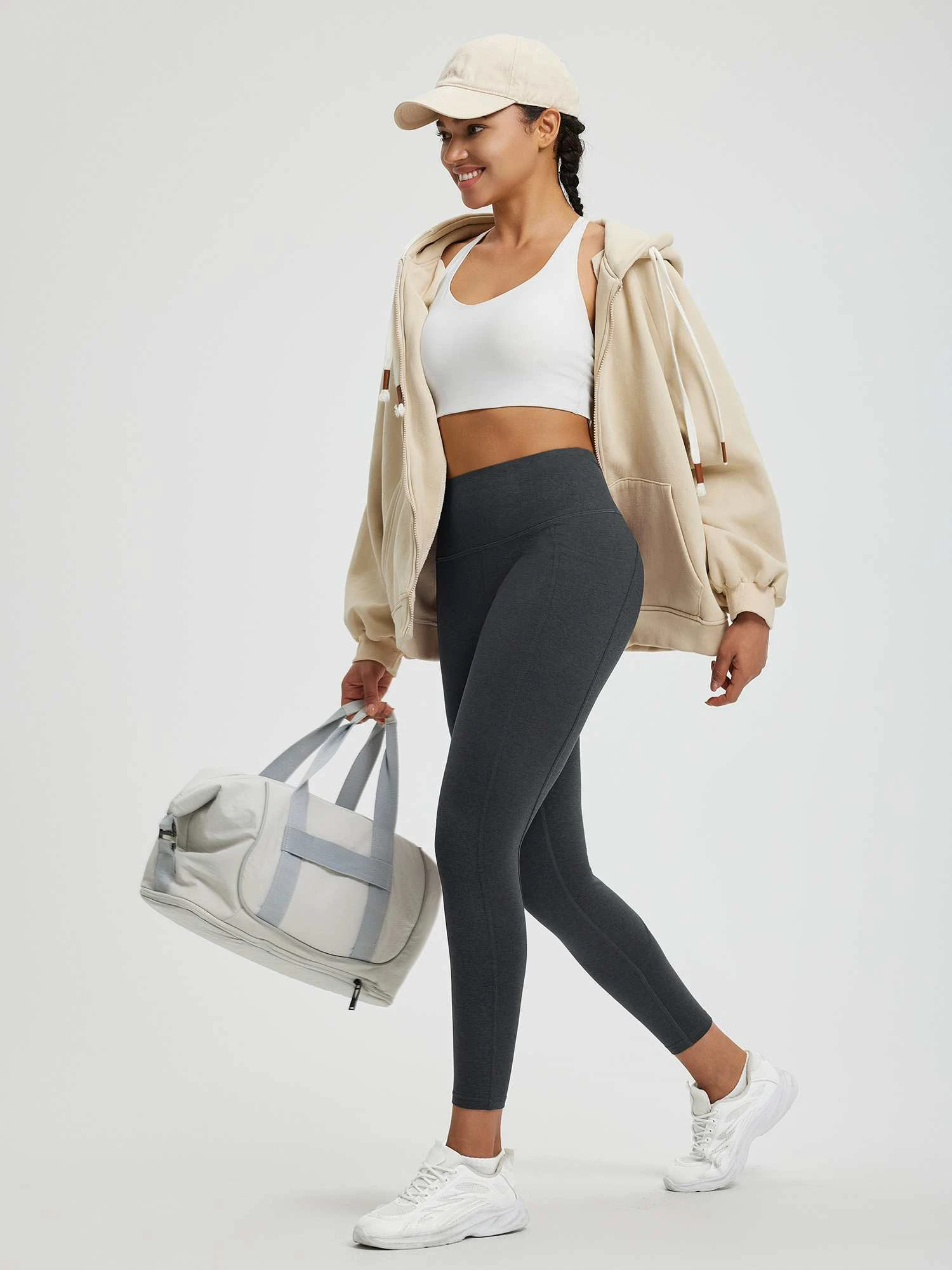 Women’s Yoga Floral Fleece High-Waisted Leggings 6 Women’s Yoga Floral Fleece High-Waisted Leggings - Image 6