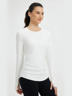 Yoga Side Drawstring Long Sleeve Shirt -Baleaf Clothing Shop bgy069 1 44b22953 903e 420d 9524 eb791f66aceb