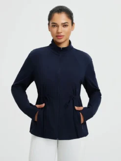 Women’s Yoga Drawstring-Waist Fleece Hoodless Jacket -Baleaf Clothing Shop bgy071 1 794d7a84 6347 4386 b906 352c89694974