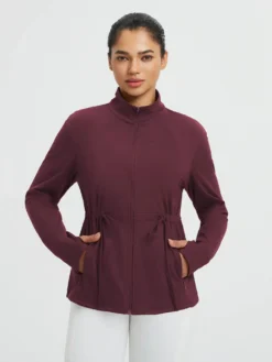 Women’s Yoga Drawstring-Waist Fleece Hoodless Jacket -Baleaf Clothing Shop bgy071 1 a57b168b 0926 4aae b970 b4e2f2e96f90