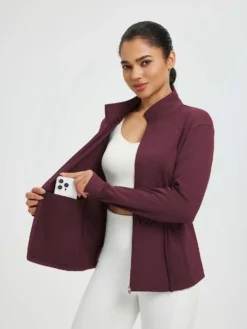 Women’s Yoga Drawstring-Waist Fleece Hoodless Jacket -Baleaf Clothing Shop bgy071 5 3072f64b 5772 42d0 9f35 351fb2bec226