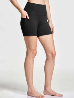 Women's 5" High-Waisted Compression Biker Shorts With Side Pockets