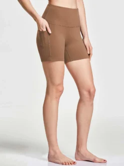 Women's 5" High-Waisted Compression Biker Shorts With Side Pockets -Baleaf Clothing Shop cbh005 2 11a3b8e7 e725 430c b235 94bbde429d25