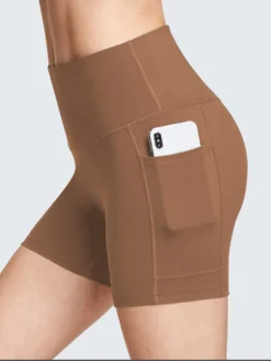 Women's 5" High-Waisted Compression Biker Shorts With Side Pockets -Baleaf Clothing Shop cbh005 5 65f3ef04 ec24 49dc 8282 03cd40420dd3