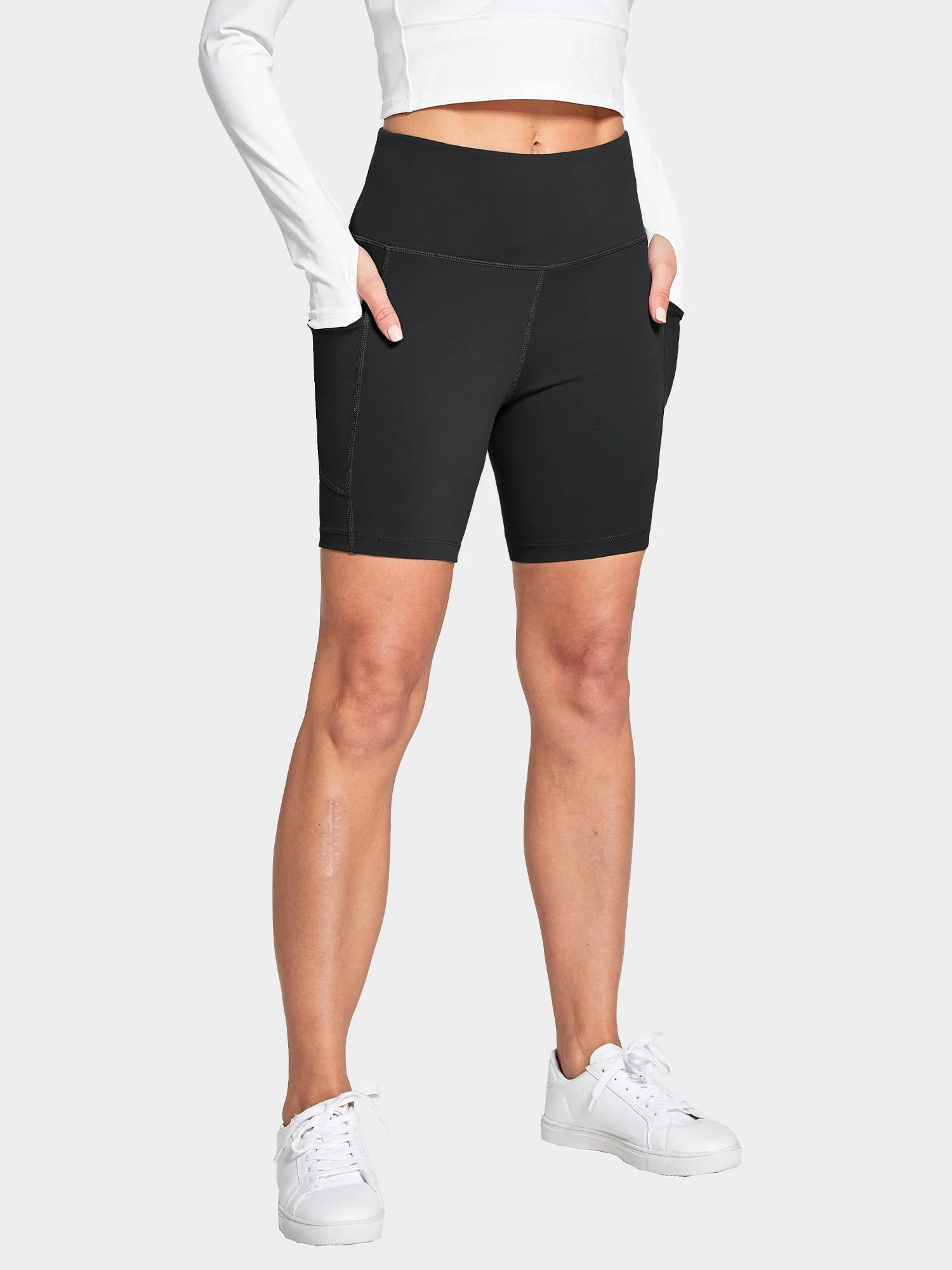 Women's 6" High-Waisted Biker Shorts 1 Women's 6" High-Waisted Biker Shorts