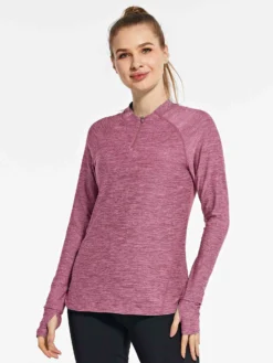 UPF 50+ Zip Neck Quick-Dry Long-Sleeve Running Shirts -Baleaf Clothing Shop cga009 1 5542d8fd 26e1 44f0 ab25 d3041058a50a