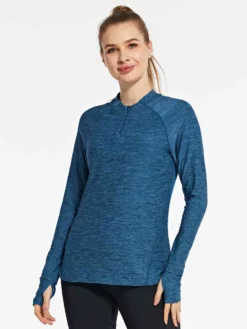 UPF 50+ Zip Neck Quick-Dry Long-Sleeve Running Shirts -Baleaf Clothing Shop cga009 1 b413235d 7f1e 4ab4 92a1 bf6ec699f454