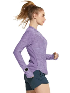 UPF 50+ Zip Neck Quick-Dry Long-Sleeve Running Shirts -Baleaf Clothing Shop cga009 2 0ff5beb5 519c 49d4 8e97 e9d1b9d1a42b