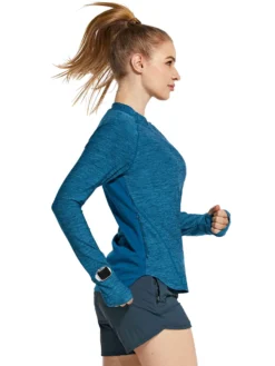 UPF 50+ Zip Neck Quick-Dry Long-Sleeve Running Shirts -Baleaf Clothing Shop cga009 2 f40dc25d 52da 4fe3 abc3 73d9da50002d