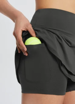 Women's High-Waisted Pleated Running Skirt With Ruffle Hem -Baleaf Clothing Shop dbd022 4 2c09c8ac c0fe 408f 889b de2c66babf75