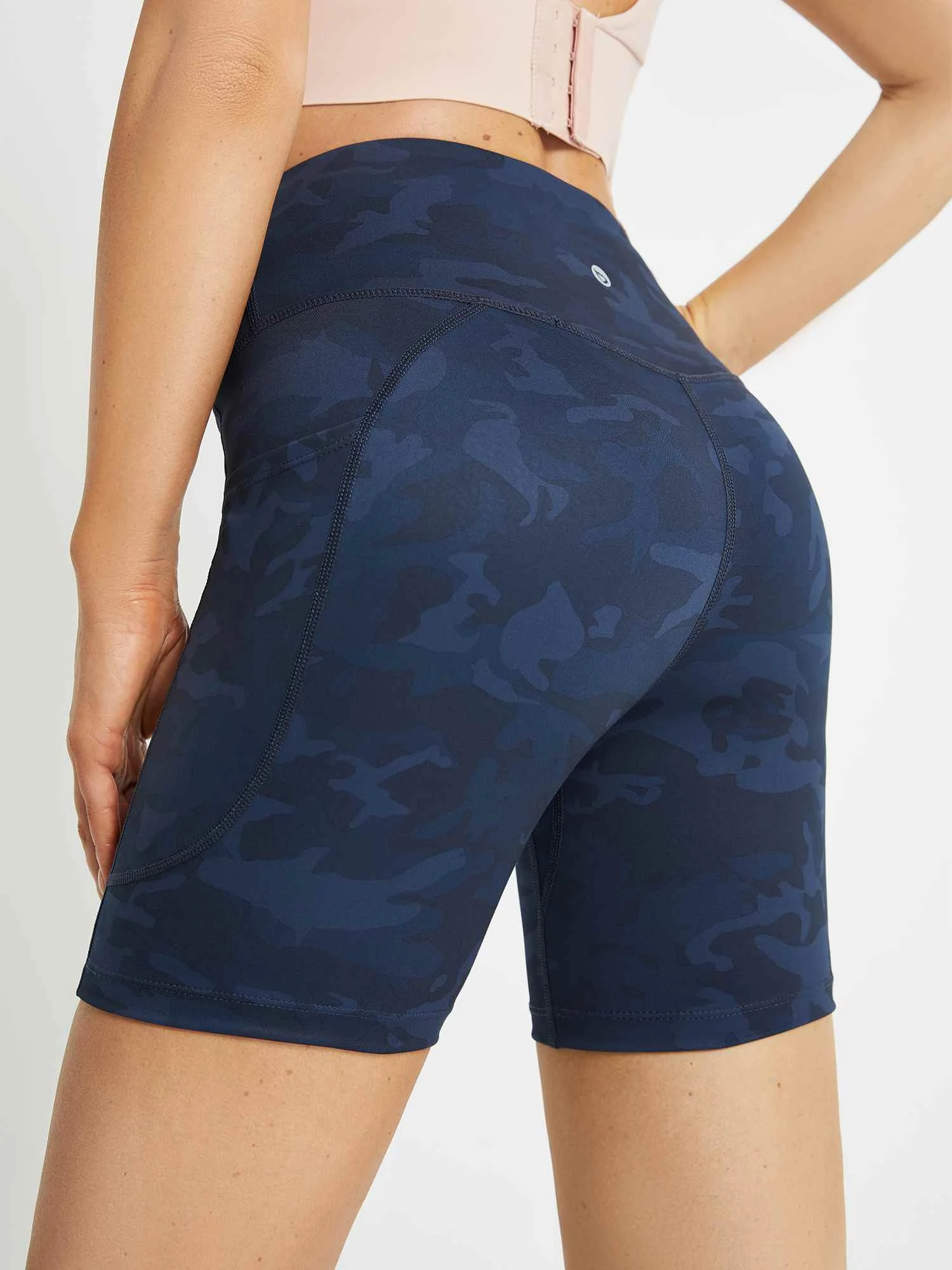 Women's High-Waisted Printed Yoga Shorts 16 Women's High-Waisted Printed Yoga Shorts - Image 16
