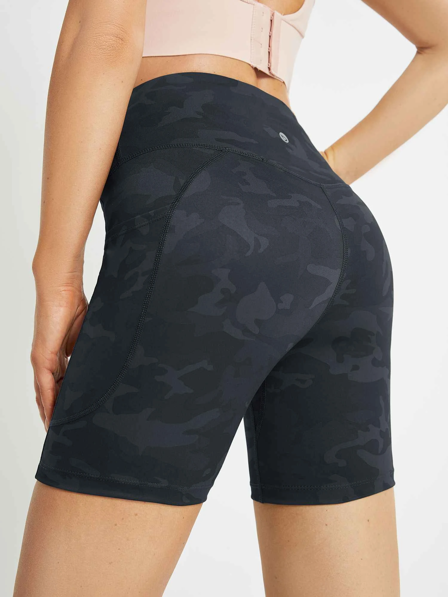 Women's High-Waisted Printed Yoga Shorts 15 Women's High-Waisted Printed Yoga Shorts - Image 15