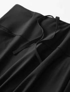 High Waisted Split-Hem Swim Dress -Baleaf Clothing Shop dcg012 Black 5