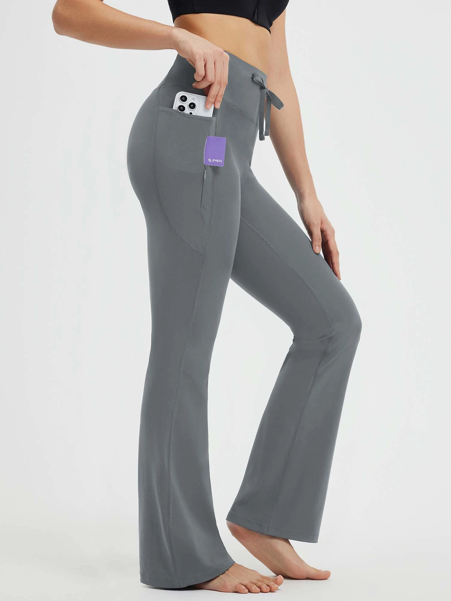 Yoga Drawstring High Waisted Flared Pants 11 Yoga Drawstring High Waisted Flared Pants - Image 11