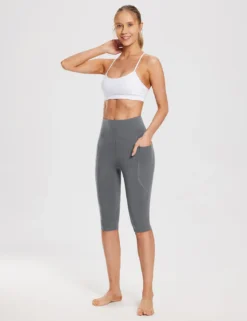 Evergreen Knee-Length Pocketed Capris -Baleaf Clothing Shop ebh024 6 6b7fa2cb 7eaa 4174 b4d3 c124d3aa894b