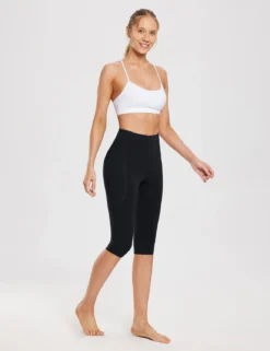 Evergreen Knee-Length Pocketed Capris -Baleaf Clothing Shop ebh024 6 f1f7015b a124 41a0 b8e5 b9649b6adb63