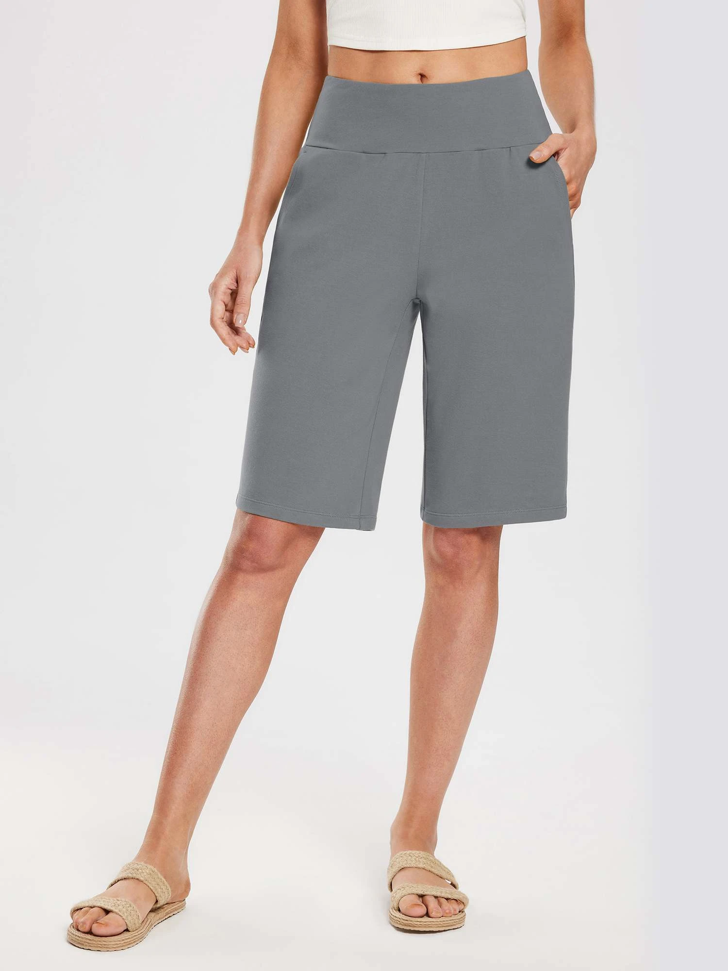 Women's 12" Cotton Bermuda Shorts 1 Women's 12" Cotton Bermuda Shorts
