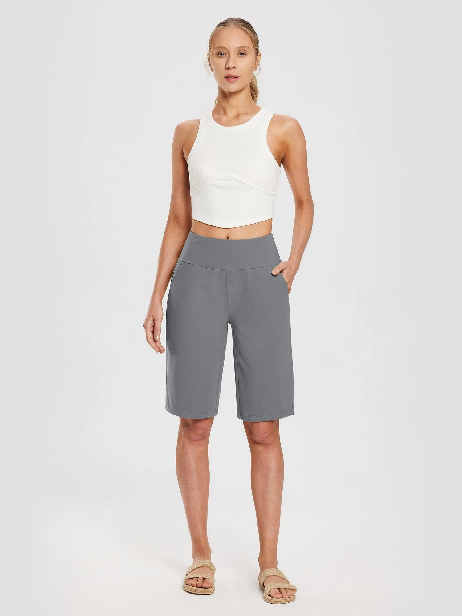 Women's 12" Cotton Bermuda Shorts 5 Women's 12" Cotton Bermuda Shorts - Image 5