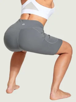 Women's 8" High-Waisted Yoga Shorts -Baleaf Clothing Shop ebh039 4