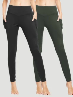 Yoga High Waisted Pocket Brushed Sense Leggings (2 Pack) -Baleaf Clothing Shop ebh062 1 4aa2b4a8 6696 46b8 8e00 0f55f2906d5e