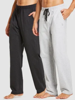 Men's Yoga Drawstring Straight Jane Pants (2-Pack) -Baleaf Clothing Shop ebh063b x